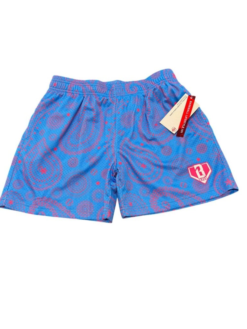 NWT Baseball 101-Paisley shorts youth Large